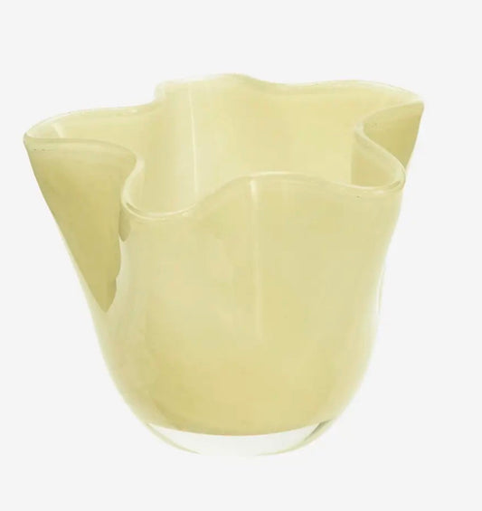 Glass Vase - Light Yellow