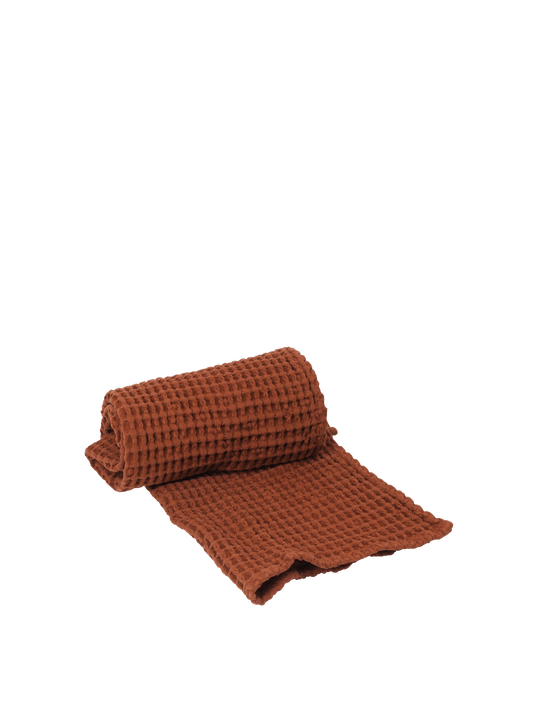 Organic Cotton Hand Towel - Brown Clay