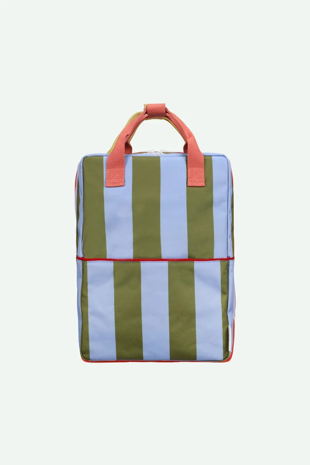 Backpack Large - Lemon Tree Stripes + Tickling Grass + Cloud Blue