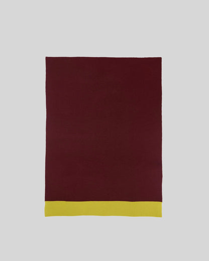 Merino Blanket - Bordeaux Peach Lime