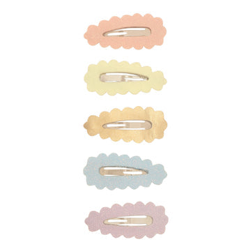 Scalloped Sparkle Mini Clips