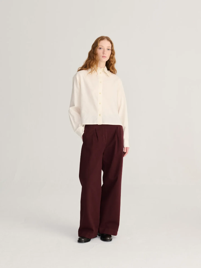 Lace Collar Poplin Shirt