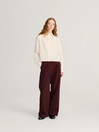 Lace Collar Poplin Shirt