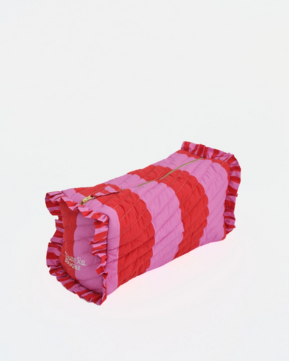 Fuchsia Stripe Make Up Bag