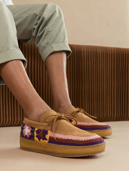 Komo Crepe Saffron Suede Multi