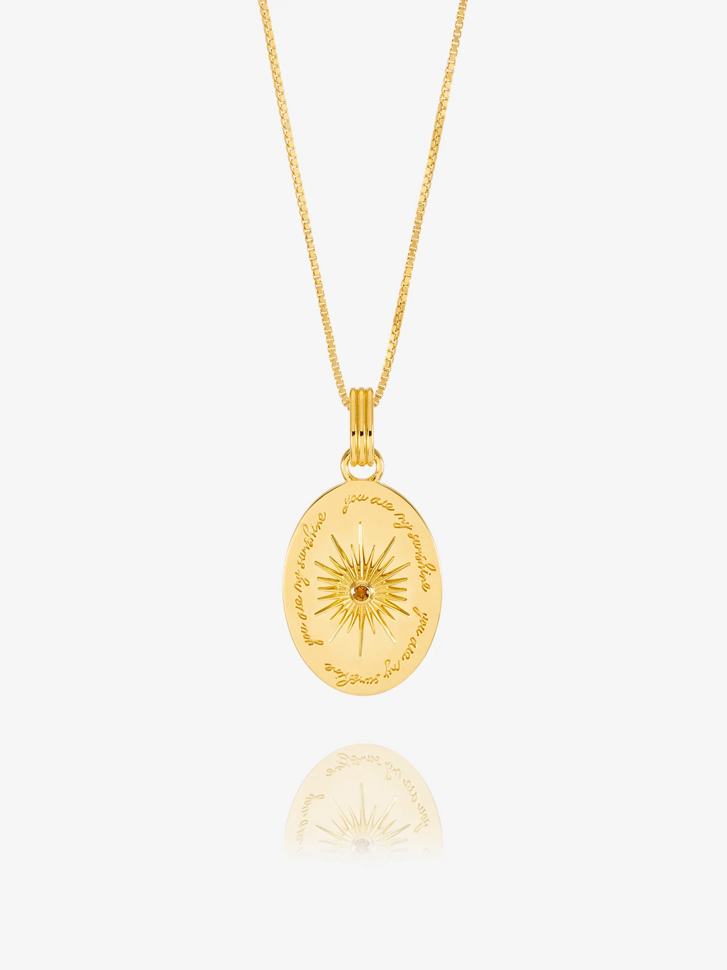 You Are My Sunshine Citrine Necklace