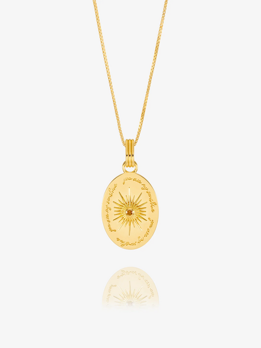 You Are My Sunshine Citrine Necklace
