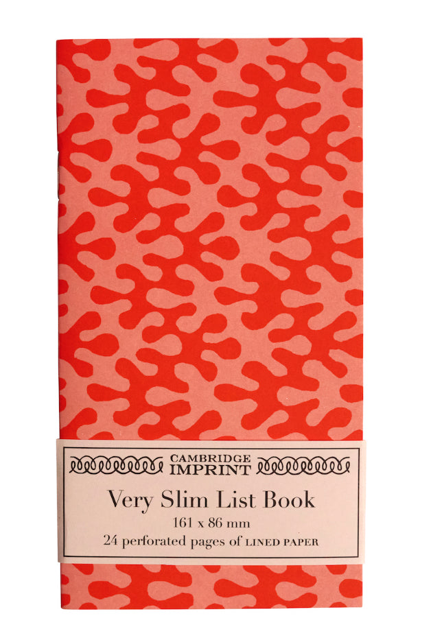 Very Slim List Book - Kelp Tangerine