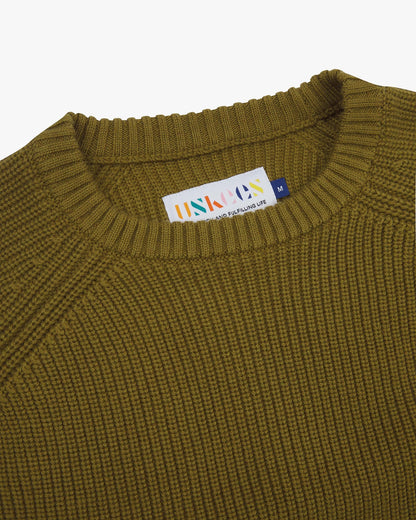 Crew Knit Jumper - Woodland Green