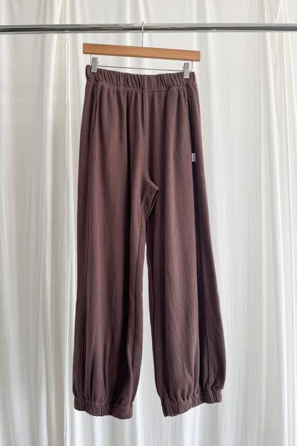Pointelle Balloon Pants- Chocolate