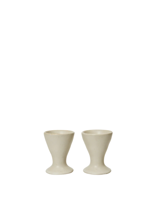 Flow Egg Cups Set of 2 - White Speckle