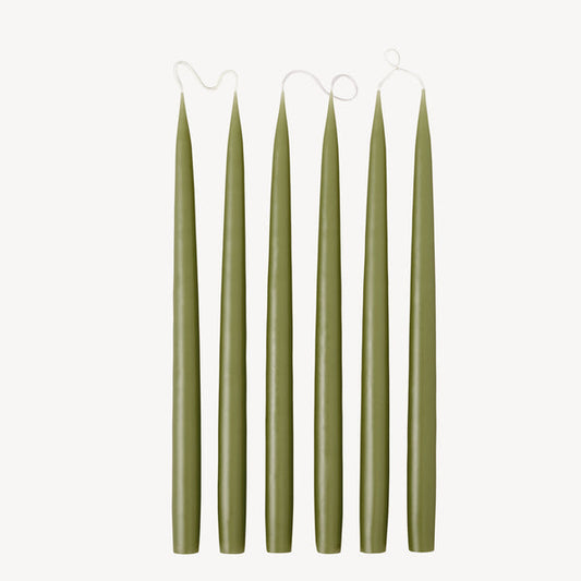 Taper Candle 35cm - Olive Green