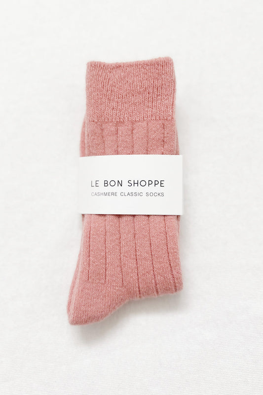 Classic Cashmere Socks rose petal