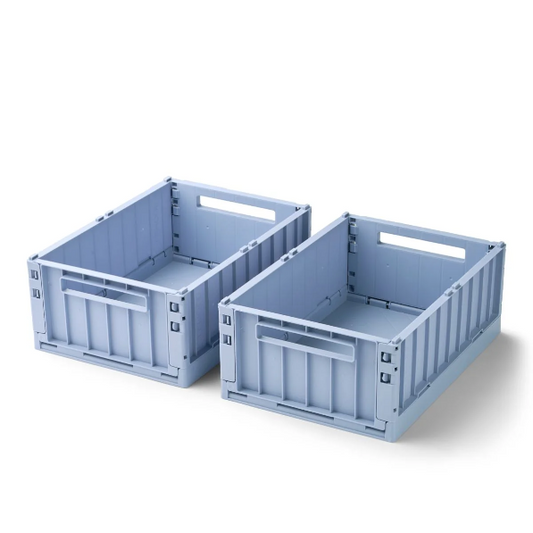 Weston Pack Of 2 Medium Storage Box - Dusty Lavender