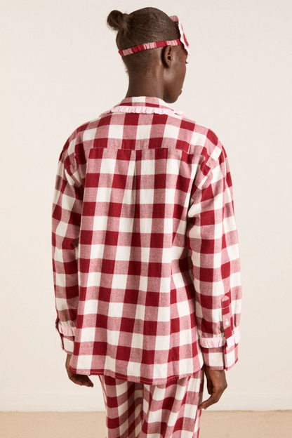 Antonella PJ Set - Burgundy Gingham
