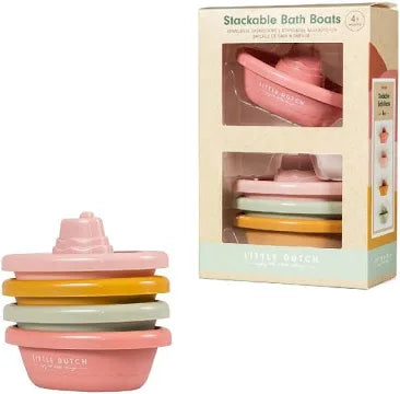 Stackable Bath Boats - Pink