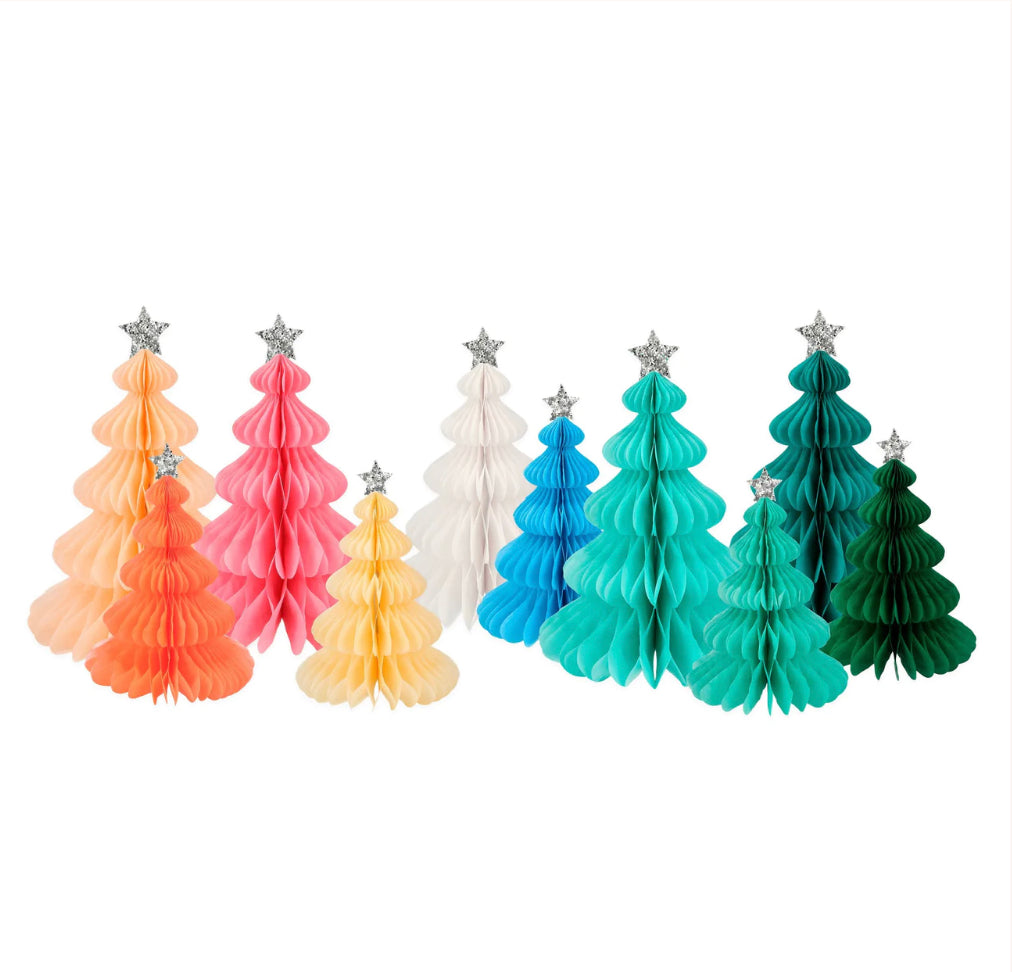 Meri Meri Rainbow Honeycomb Tree Decorations