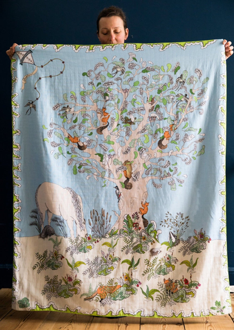 Enchanted Forest Reversible Baby Muslin - Large