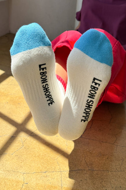 Girlfriend Socks - Colourblock Red/Blue