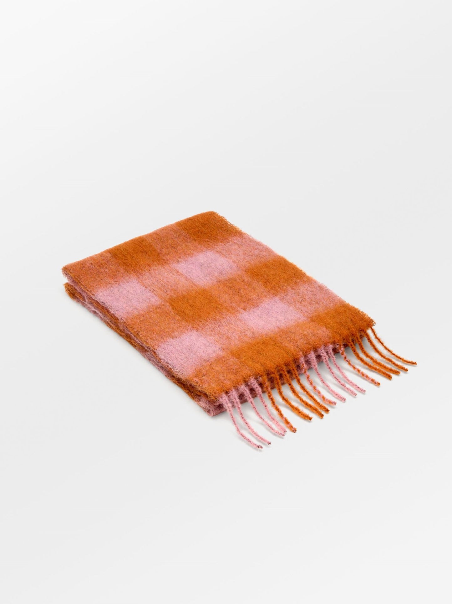 Check Mincho Scarf - Orange