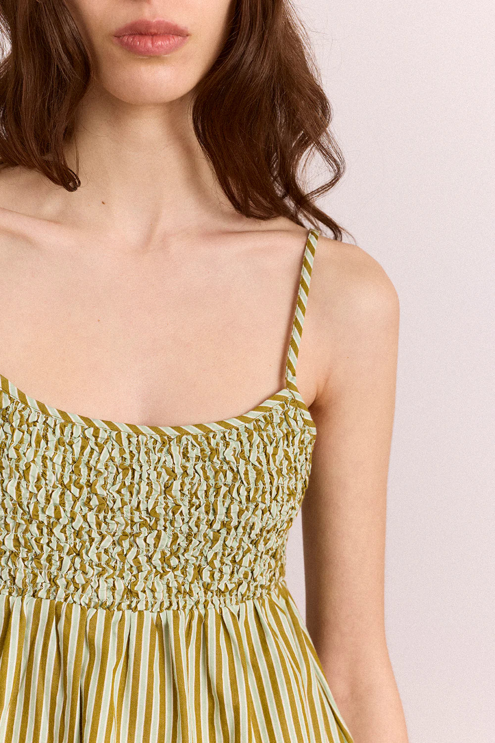 Dinah Cami - Basil Stripe