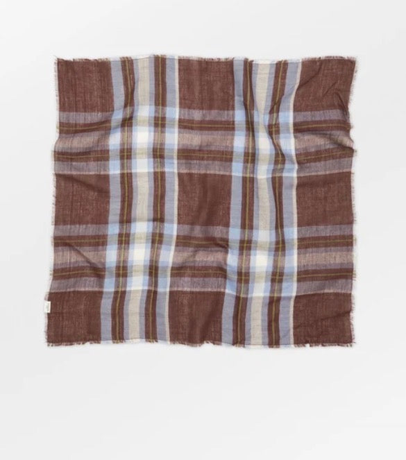 Plaidia Cowea Scarf: Cappuccino Brown