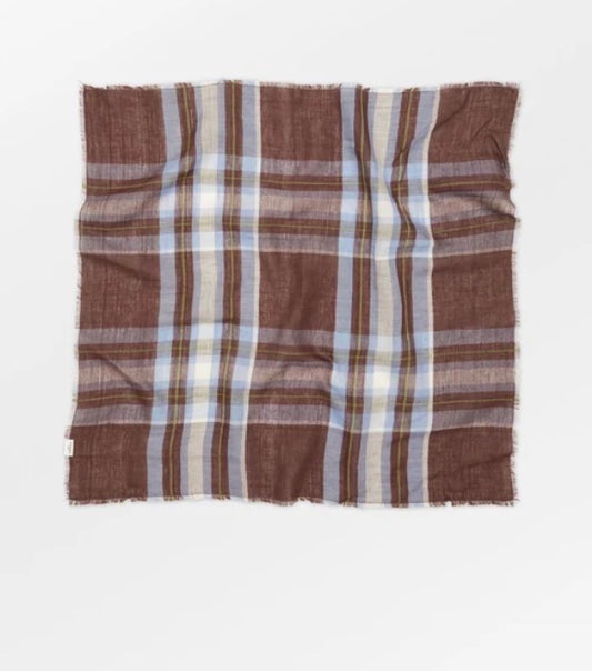Plaidia Cowea Scarf: Cappuccino Brown