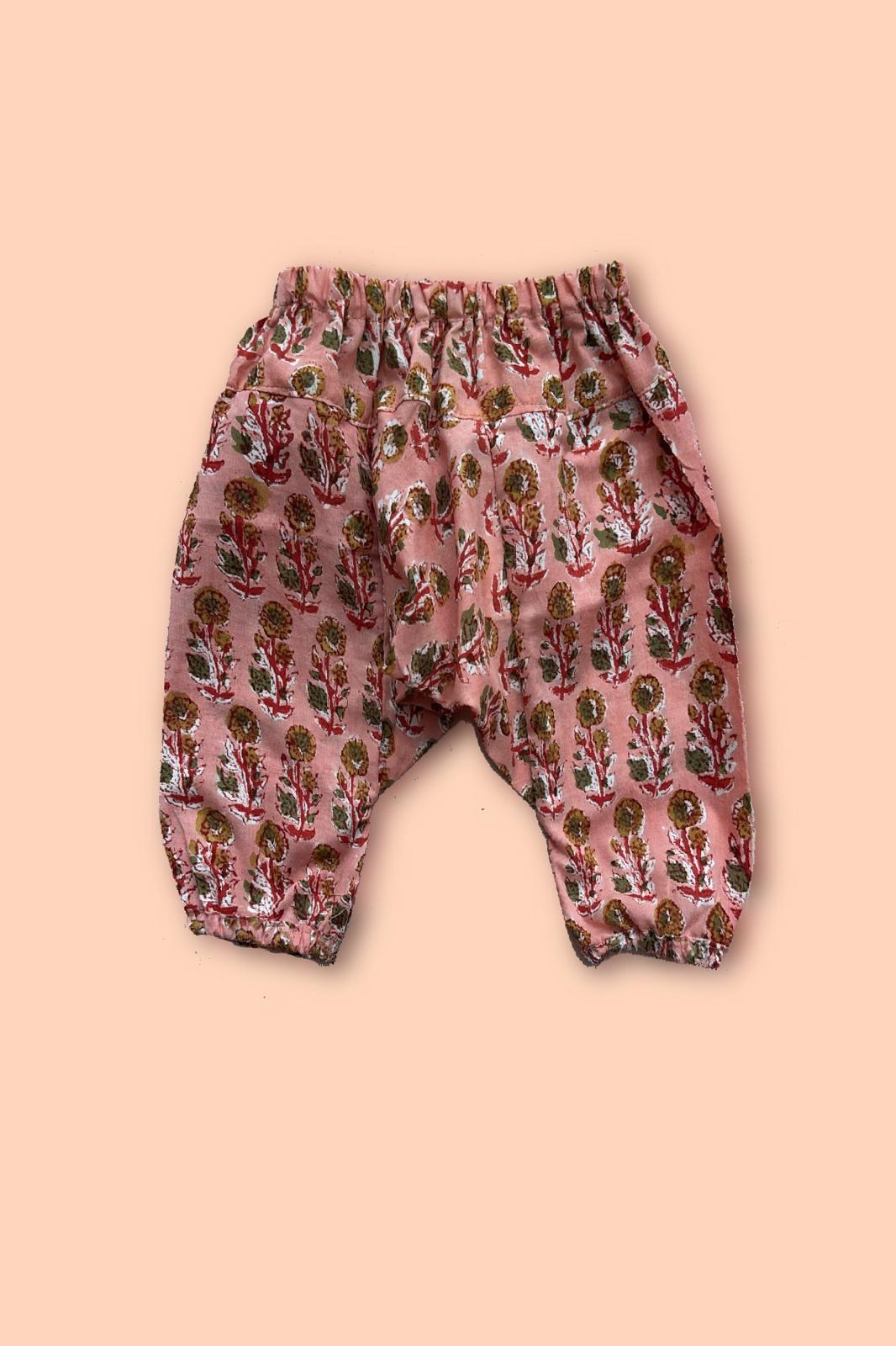 Block Print Harems - Pink Flower
