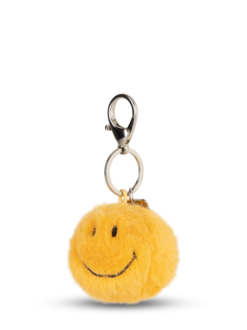Smiley Keychain - Eco Fuzzy Yellow