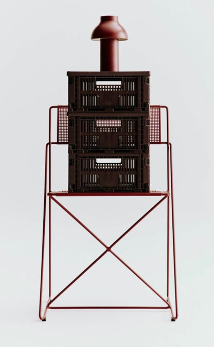 Colour Crate Lid Plastic Small - Bordeaux