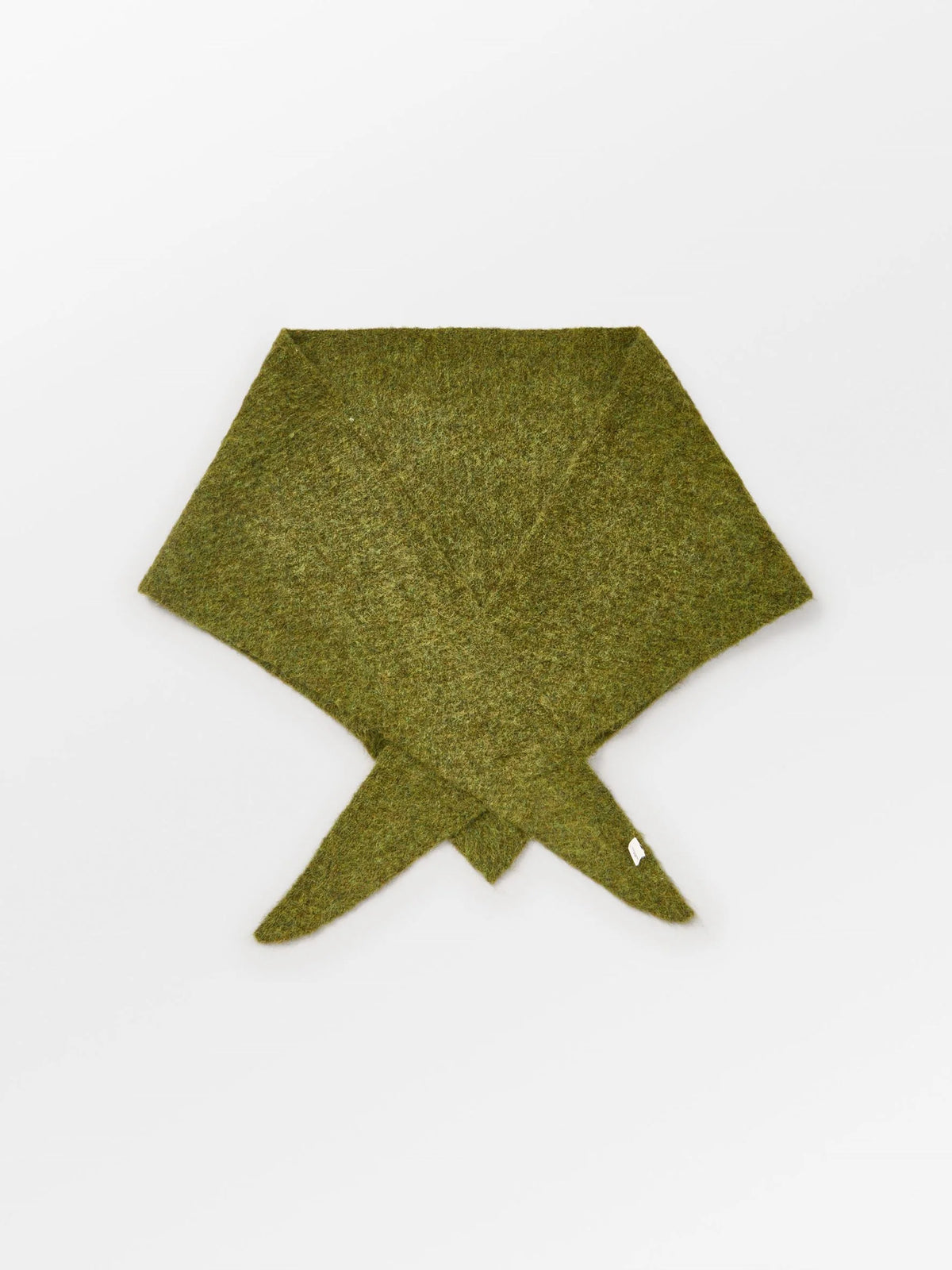 Alpaca Wool Triangle Scarf - Golden Cypress Green