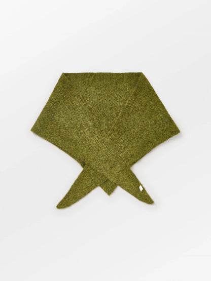 Alpaca Wool Triangle Scarf - Golden Cypress Green