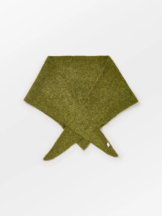 Alpaca Wool Triangle Scarf - Golden Cypress Green