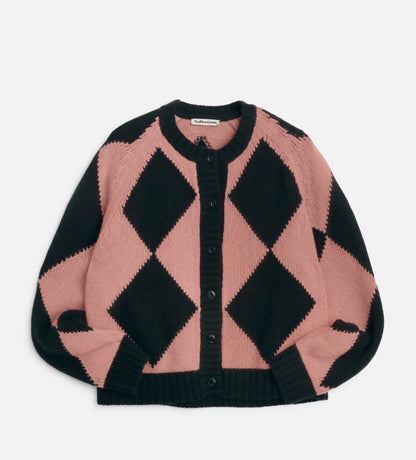 Atomic Cardigan Pink & Black
