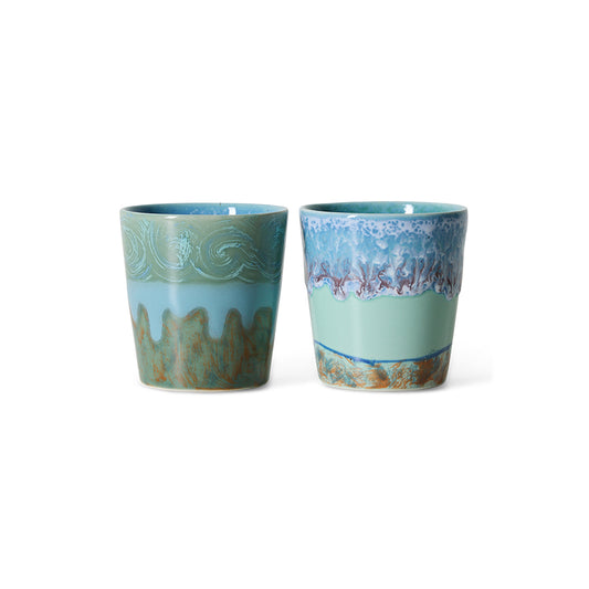 70s Ceramics Coffee Mugs Van Gogh Self Portrait Set Of 2