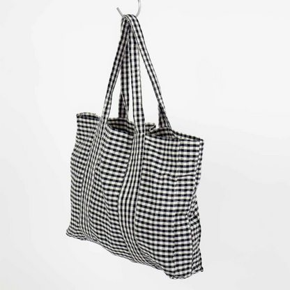 Eco Nature Bag - Black & Off White Gingham
