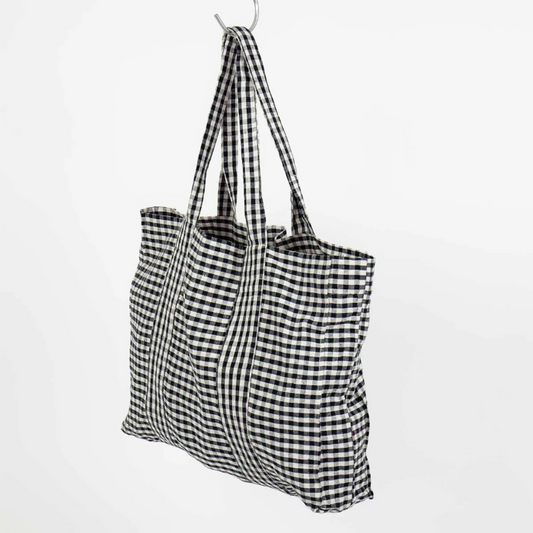 Eco Nature Bag - Black & Off White Gingham