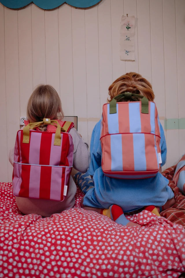 Backpack Large - Lemon Tree Stripes + Campfire Orange + Dewy Lilac