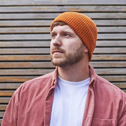 Lambswool Beanie - Rust
