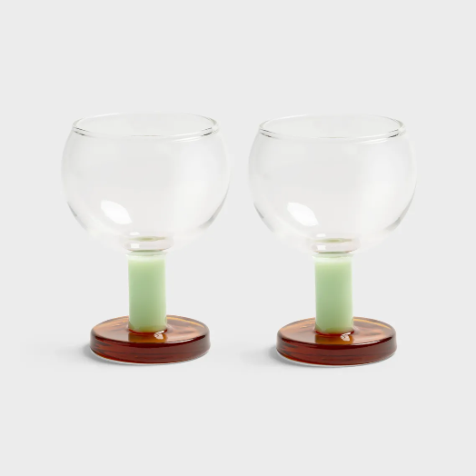 Glass Cantina Amber Set Of 2