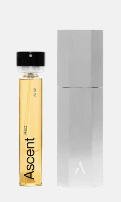 Ascent Refillable Perfume Starter Pack - Silver / Red