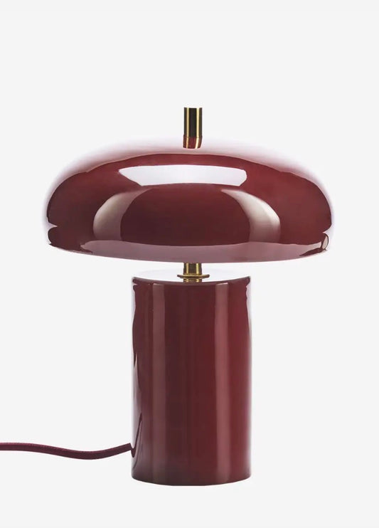 Enamel Table Lamp - Maroon