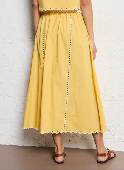 Jose Cotton Midi Skirt
