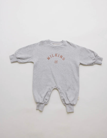Ellis Romper - Grey Marl