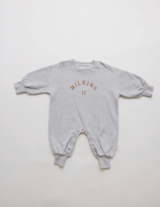 Ellis Romper - Grey Marl