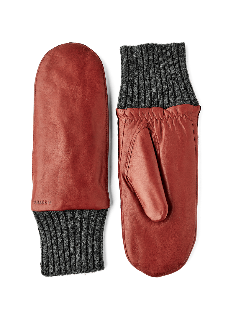 Tina Leather Mitten - Siena