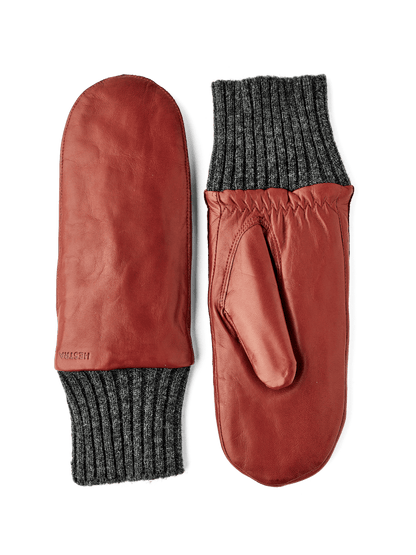 Tina Leather Mitten - Siena