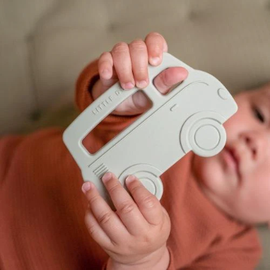 Silicone Teething Ring - Bus