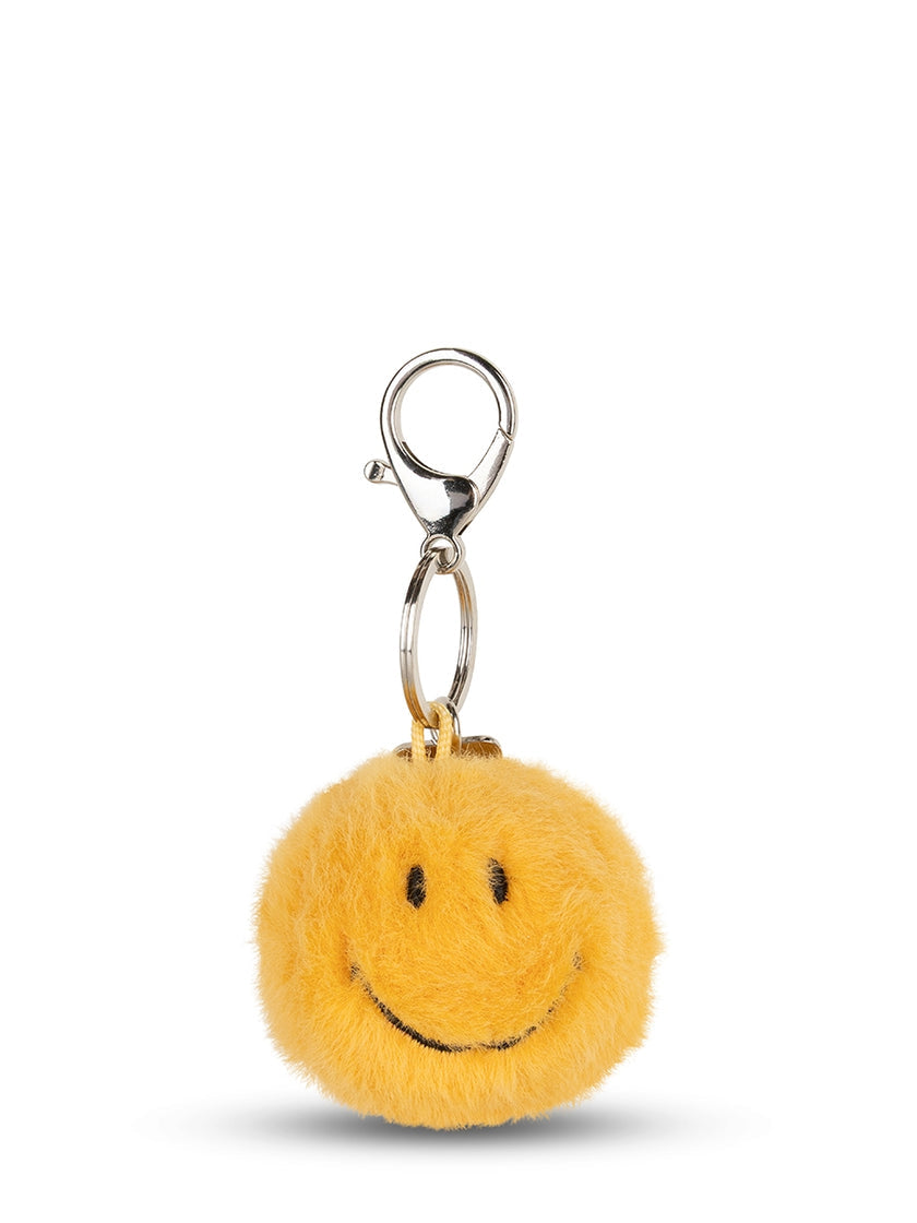 Smiley Keychain - Eco Fuzzy Yellow