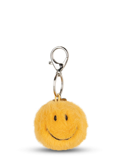 Smiley Keychain - Eco Fuzzy Yellow